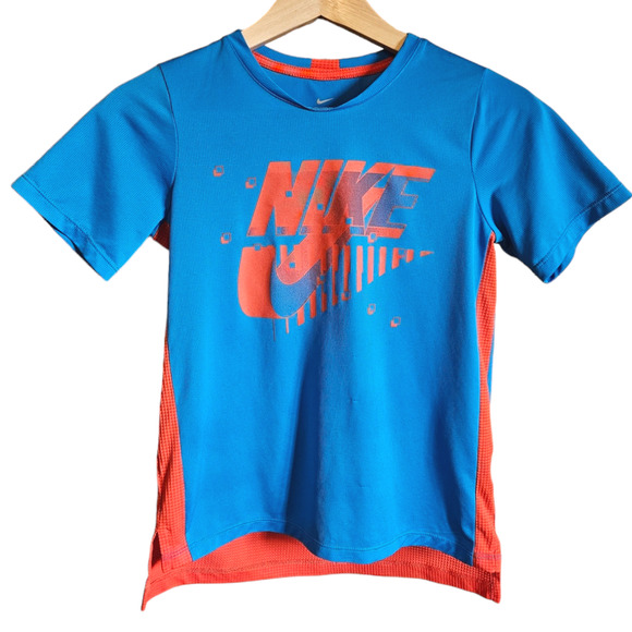 2 PACK! Nike DriFit Quick Dry TShirts Red Blue Boy's Size Medium - Picture 6 of 12
